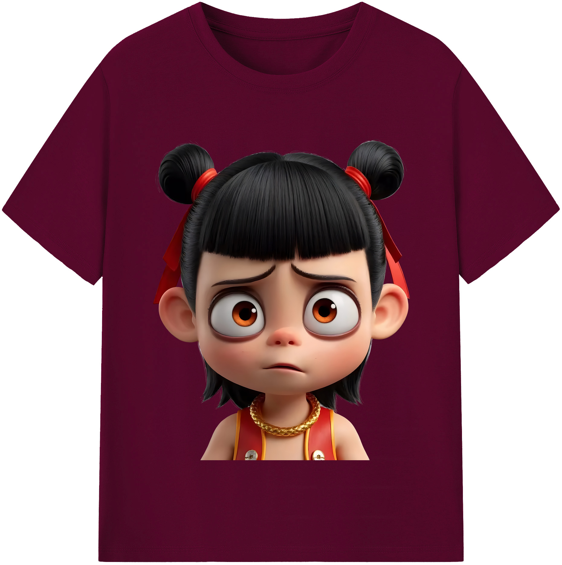 （画像用） Ne Zha 2 ナタ 魔童の大暴れ レディースカジュアルプリントTシャツ（綿100％）
